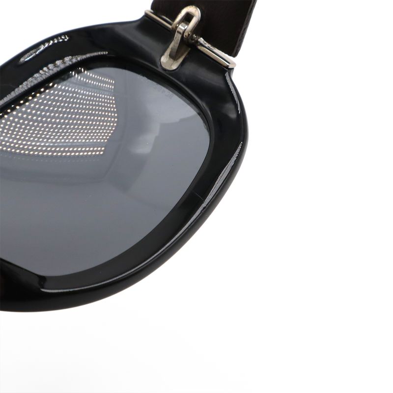 Chanel Coco Matelasse Sunglass Es Eyewear Leather Smo Cles Nz Black Brown Silver