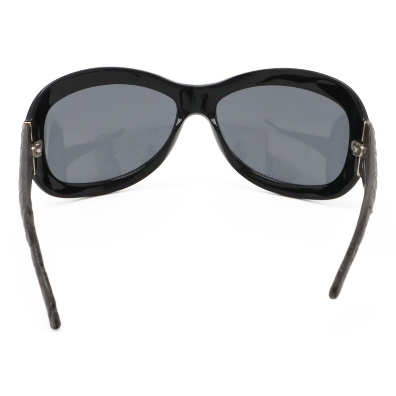 Chanel Coco Matelasse Sunglass Es Eyewear Leather Smo Cles Nz Black Brown Silver