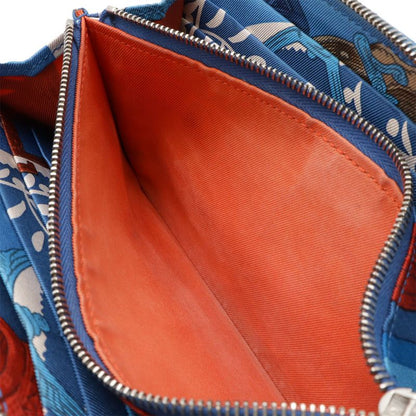 Hermes Azap Long Silk Inn Round Zipper Long Wallet Vaux Epson Leather Blue