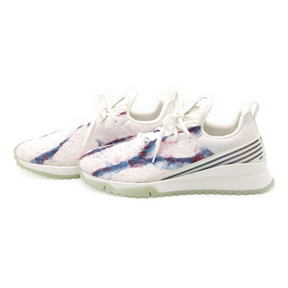 Louis Vuitton Vnr Line Sneakers Fabric White Blue Pink #7 1 2 Size Approx 26cm