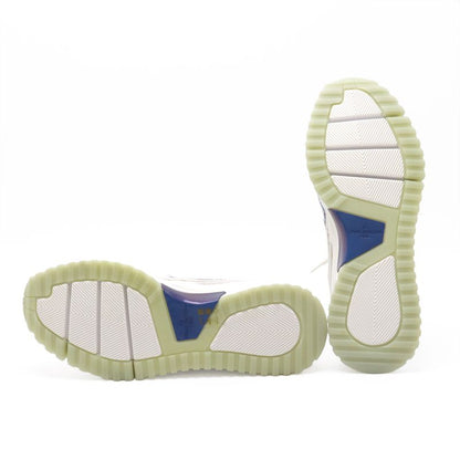 Louis Vuitton Vnr Line Sneakers Fabric White Blue Pink #7 1 2 Size Approx 26cm