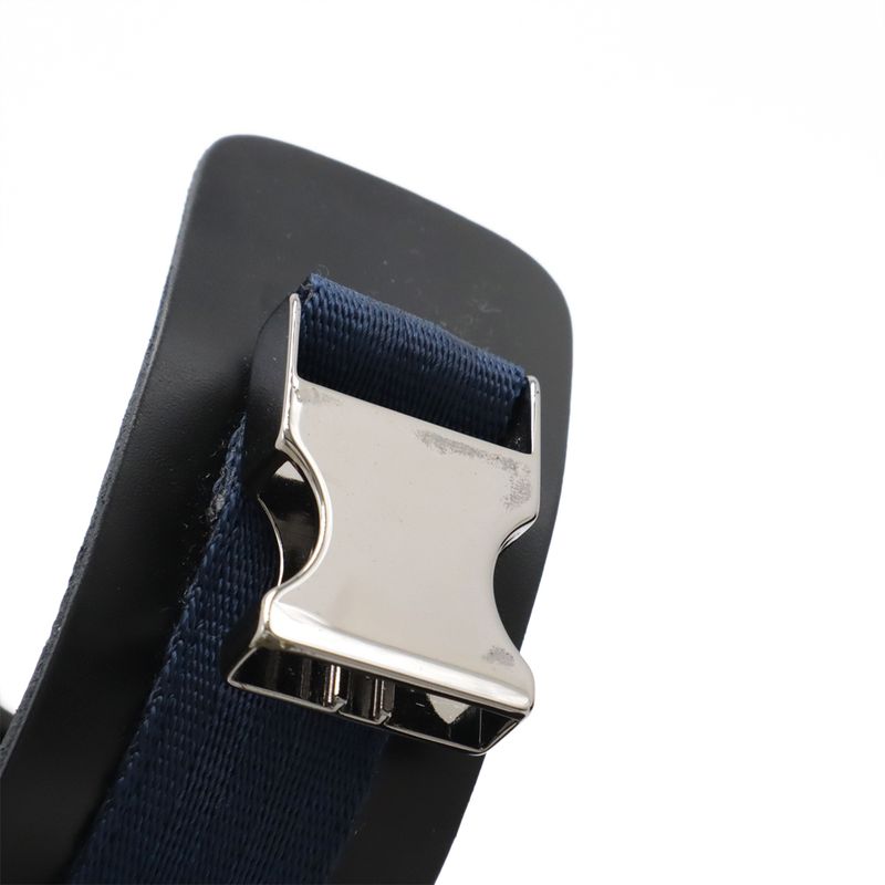 Louis Vuitton Ankle Belt Side Gore Short Boots Men's Black Blue #8 1 2 27.5cm