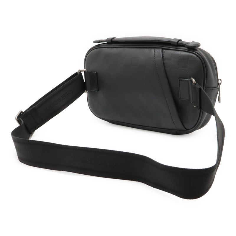 Louis Vuitton Damier Infini Ambler Body Bag Waist Bag 2way Leather Onyx Black