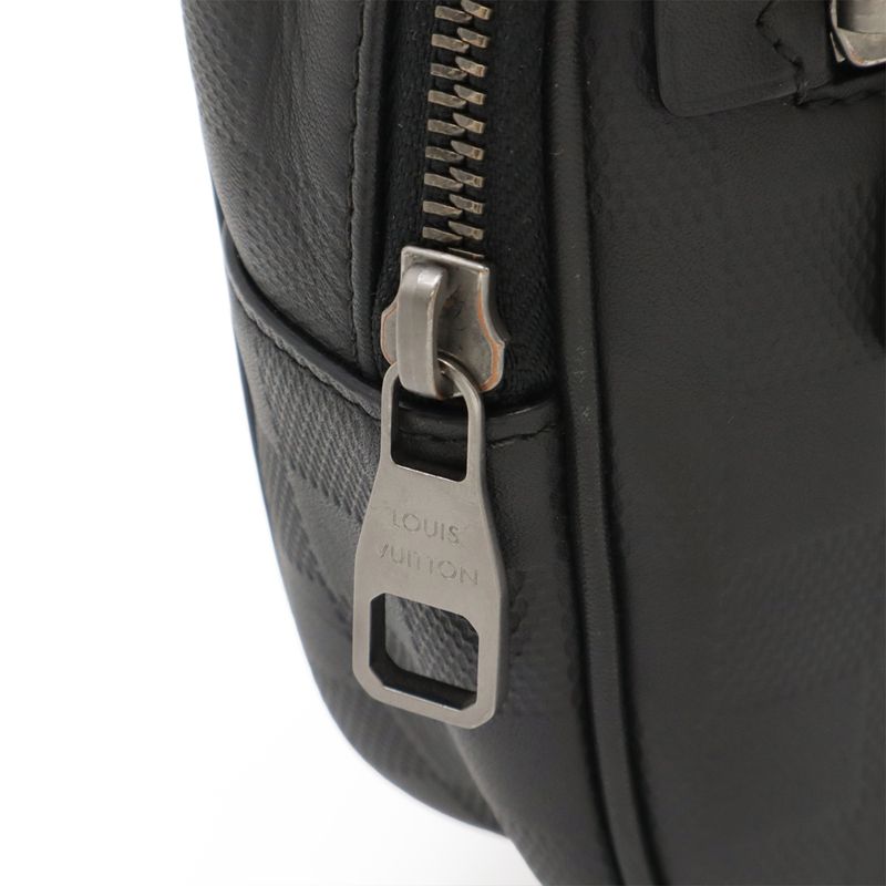 Louis Vuitton Damier Infini Ambler Body Bag Waist Bag 2way Leather Onyx Black