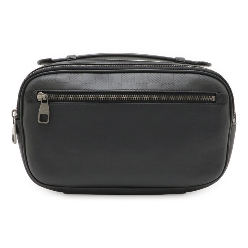 Louis Vuitton Damier Infini Ambler Body Bag Waist Bag 2way Leather Onyx Black