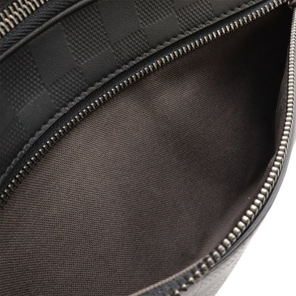 Louis Vuitton Damier Infini Ambler Body Bag Waist Bag 2way Leather Onyx Black