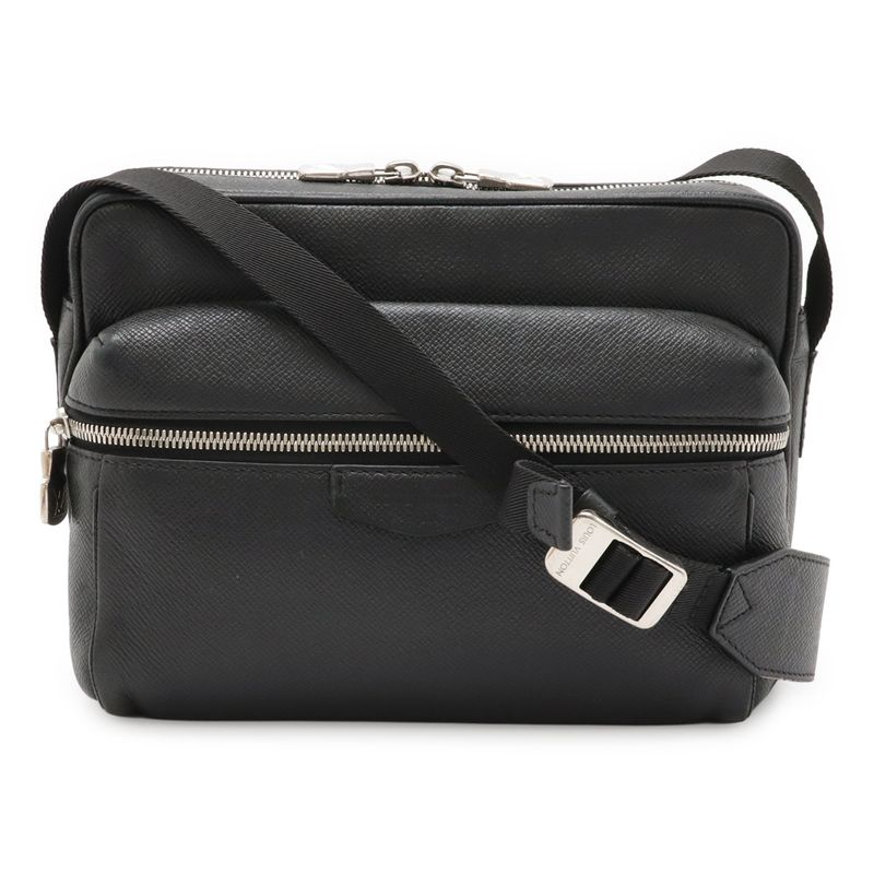 Louis Vuitton Taiga Outdoor Messenger PM Shoulder Bag Crossbody Ardoise Black
