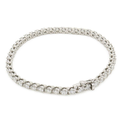 Cartier Tennis Bracelet Full Diamond Pt950 Platinum Silver 46pd Approx 4.3ct