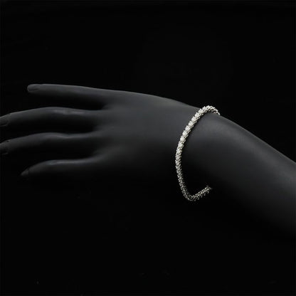 Cartier Tennis Bracelet Full Diamond Pt950 Platinum Silver 46pd Approx 4.3ct