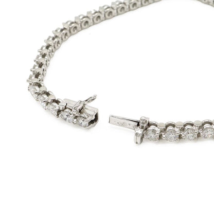 Cartier Tennis Bracelet Full Diamond Pt950 Platinum Silver 46pd Approx 4.3ct