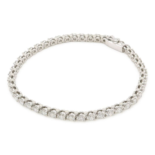 Cartier Tennis Bracelet Full Diamond Pt950 Platinum Silver 46pd Approx 4.3ct