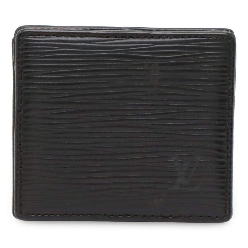 Louis Vuitton Epi Porte Monet Boite Coin Case Coin Purse Square Shape Leather