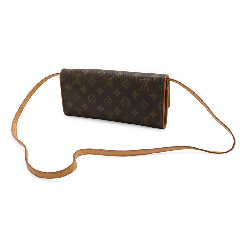 Louis Vuitton Monogram Pochette Twin GM Shoulder Bag Crossbody 2way Clutch Bag