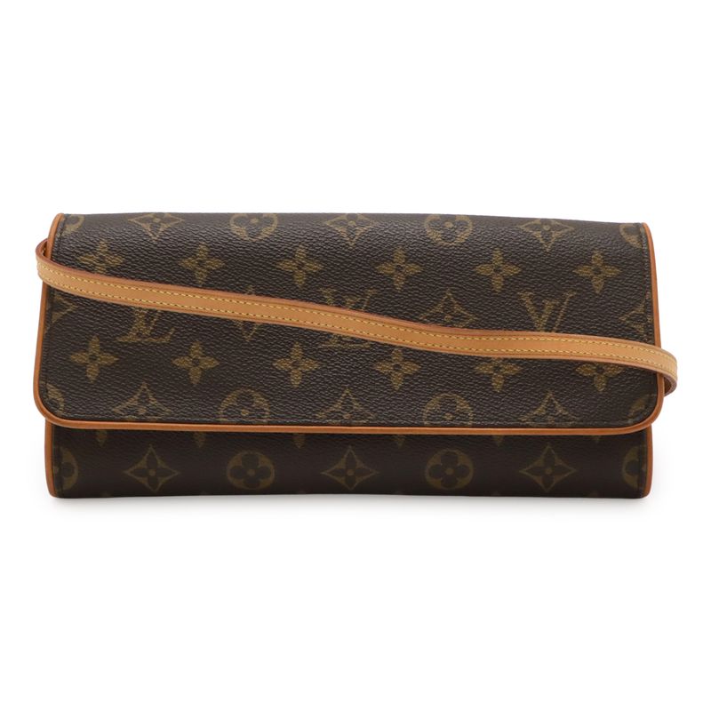 Louis Vuitton Monogram Pochette Twin GM Shoulder Bag Crossbody 2way Clutch Bag