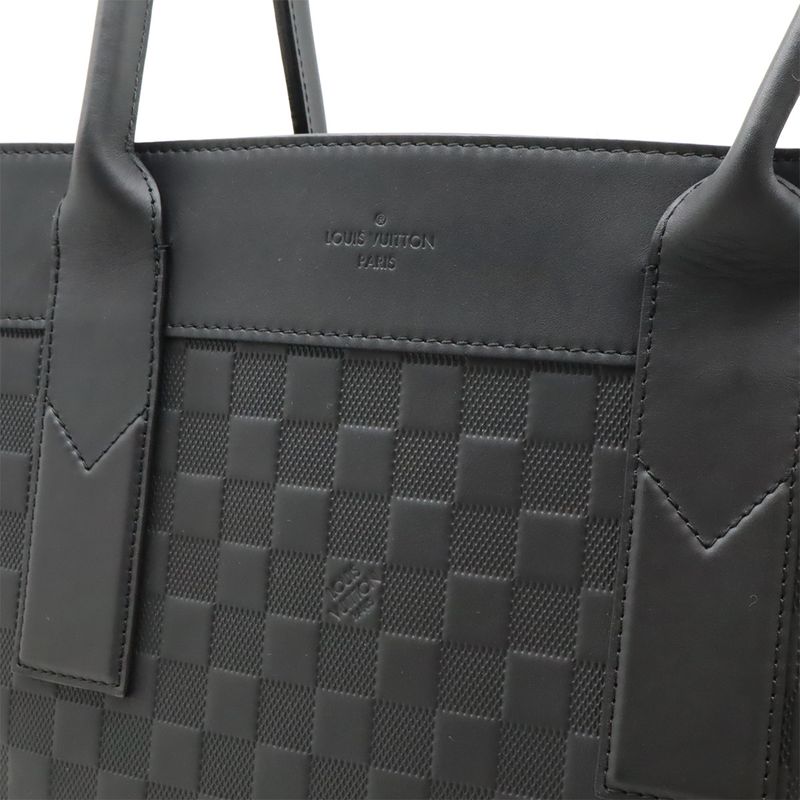 Louis Vuitton Damier Infini Cabas Voyage Tote Bag Shoulder Bag Leather Onyx