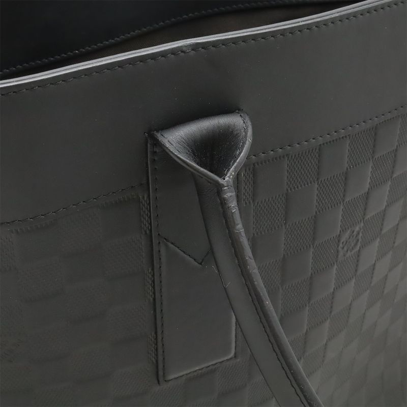 Louis Vuitton Damier Infini Cabas Voyage Tote Bag Shoulder Bag Leather Onyx