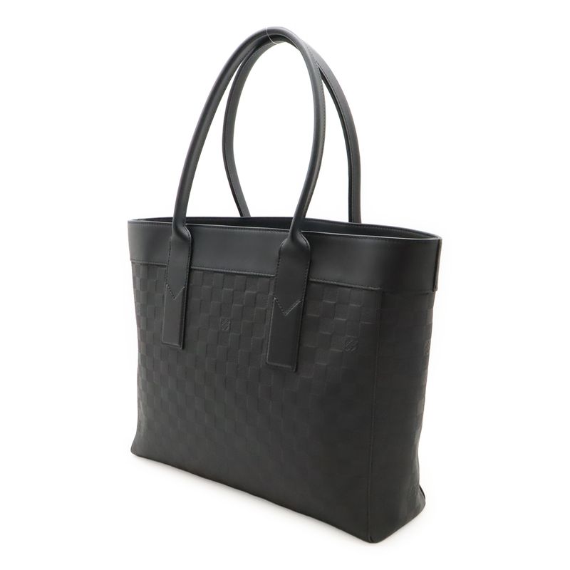 Louis Vuitton Damier Infini Cabas Voyage Tote Bag Shoulder Bag Leather Onyx