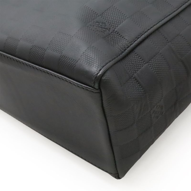 Louis Vuitton Damier Infini Cabas Voyage Tote Bag Shoulder Bag Leather Onyx