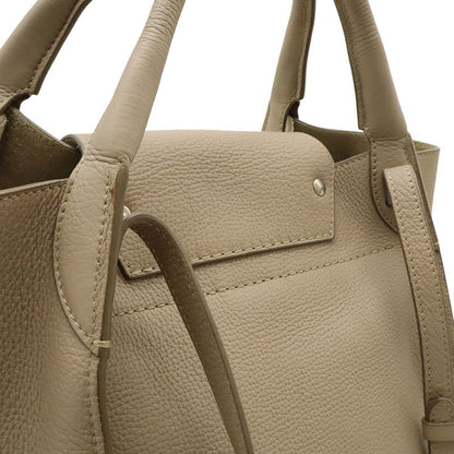 Celine Big Bag Small Handbag 2way Shoulder Bag Crossbody Leather Glazed Silver