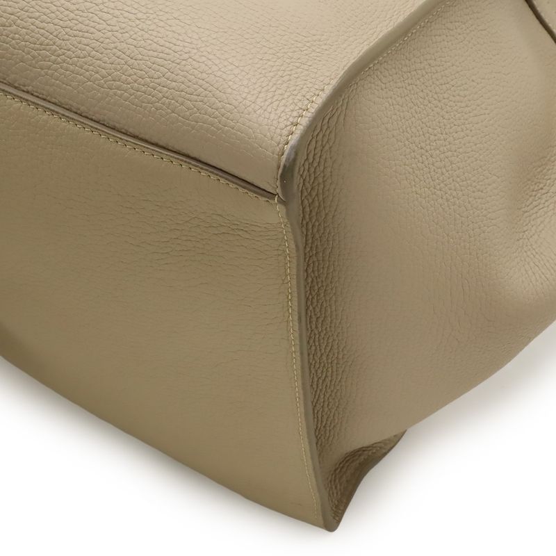 Celine Big Bag Small Handbag 2way Shoulder Bag Crossbody Leather Glazed Silver