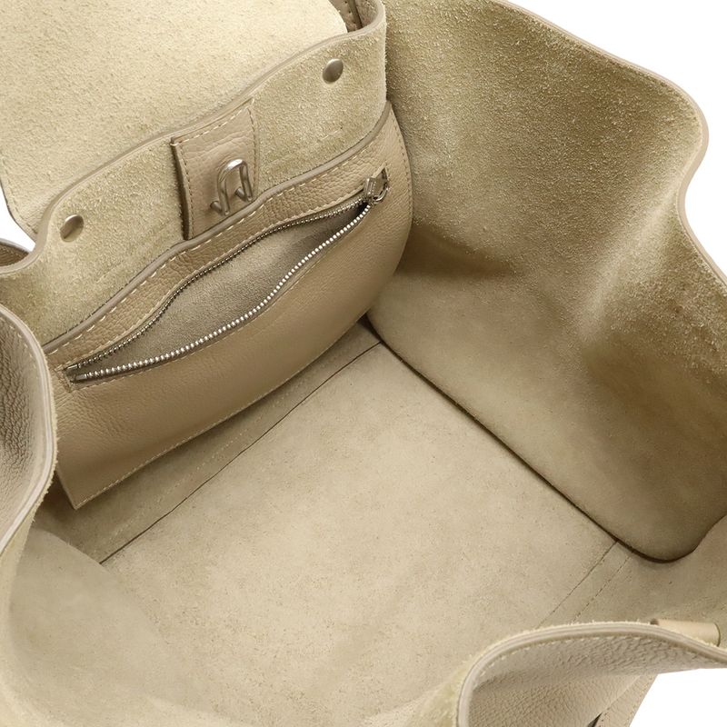 Celine Big Bag Small Handbag 2way Shoulder Bag Crossbody Leather Glazed Silver