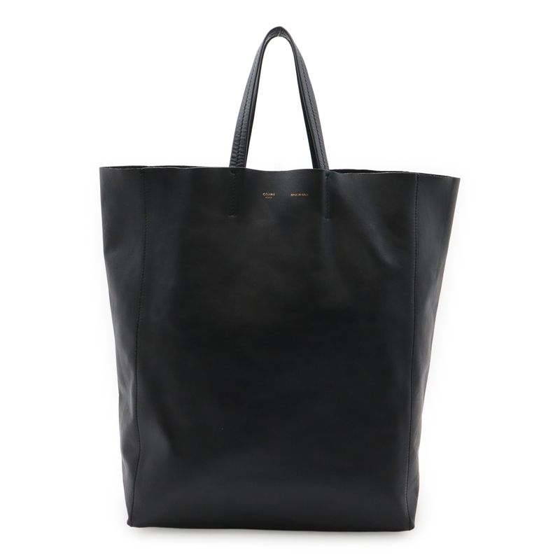 Celine Horizontal Cabas Tote Large Tote Shoulder Bag Leather Black
