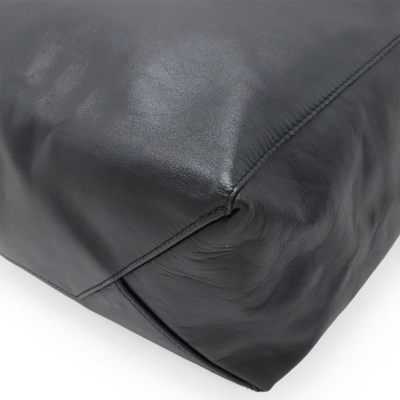 Celine Horizontal Cabas Tote Large Tote Shoulder Bag Leather Black