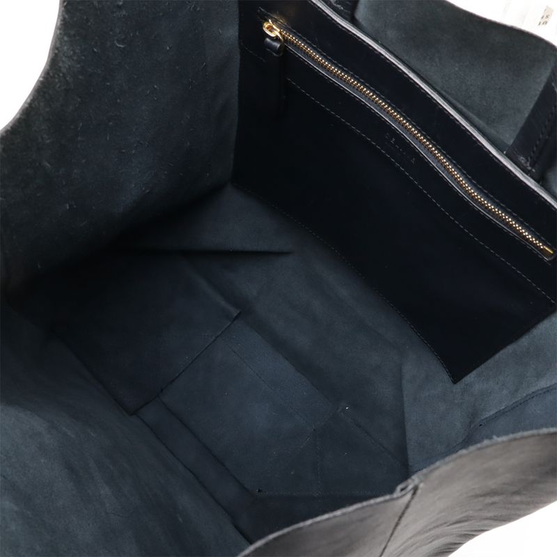 Celine Horizontal Cabas Tote Large Tote Shoulder Bag Leather Black