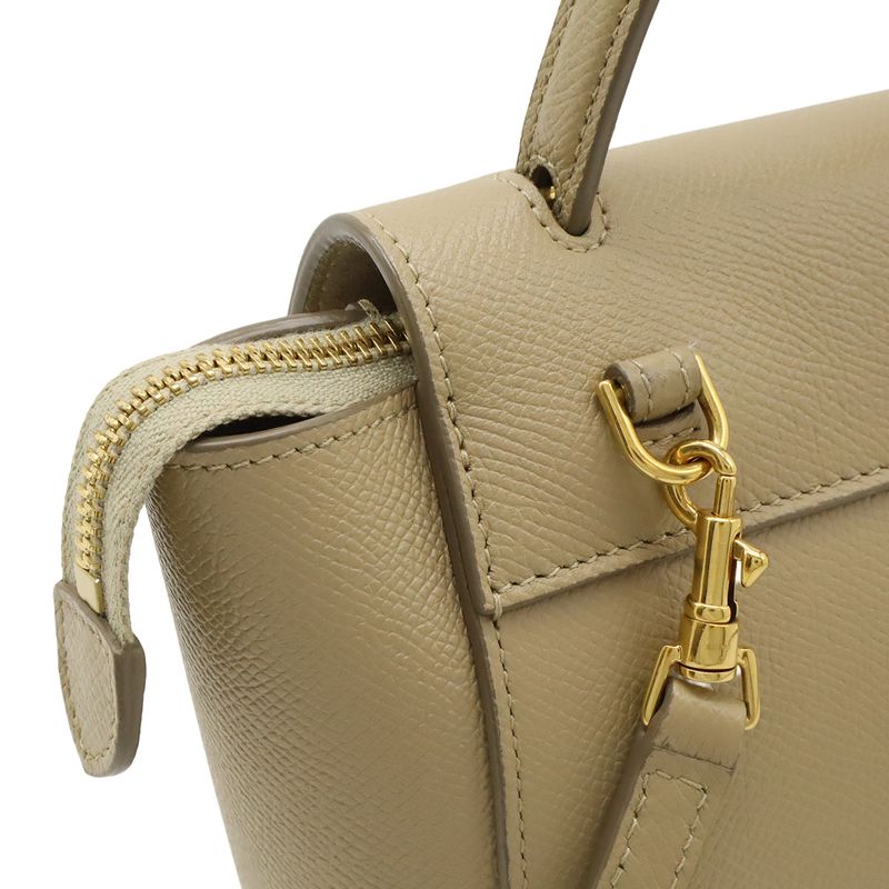 Celine Pico Belt Bag Handbag Mini Bag 2way Shoulder Bag Shoulder Leather Sand