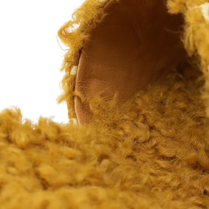 Gucci Adidas Collaboration GG Trefoil Logo Mules Sandals Mustard Fabric #37