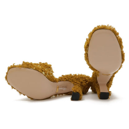 Gucci Adidas Collaboration GG Trefoil Logo Mules Sandals Mustard Fabric #37