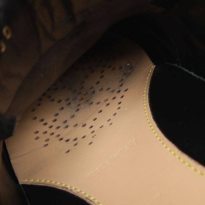 Louis Vuitton Monogram Denim Low Cut Sneakers Shoes Suede Black #6 1 2 Size