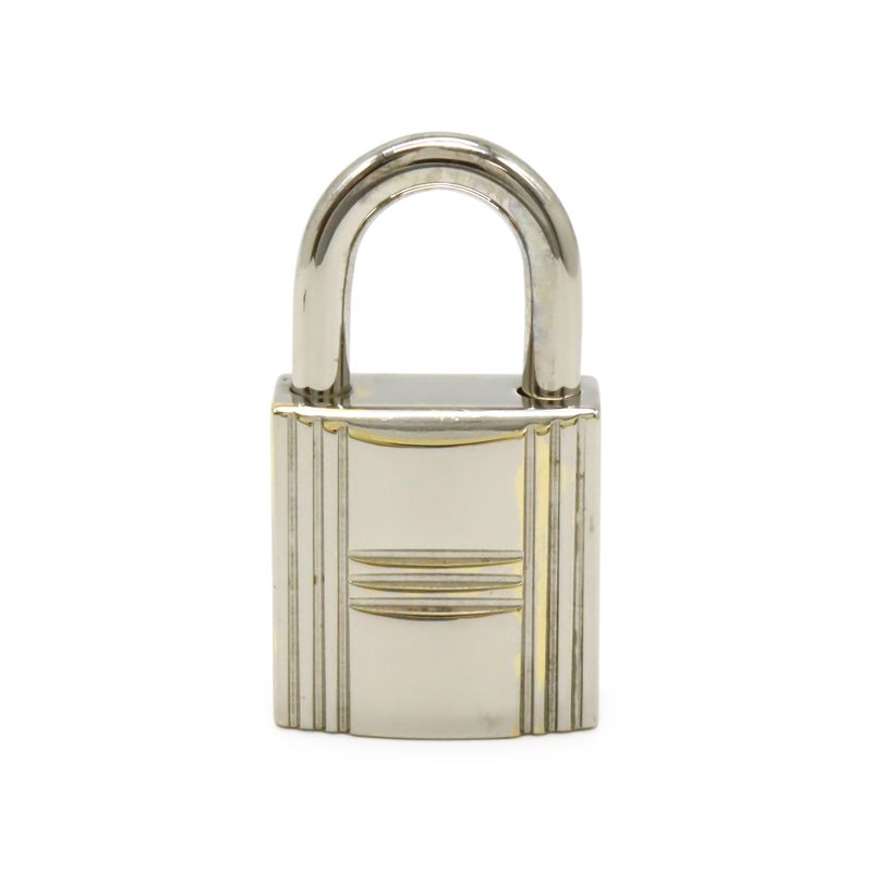 Hermes Cadenas Padlock No.121 Key Keyed Metal Silver