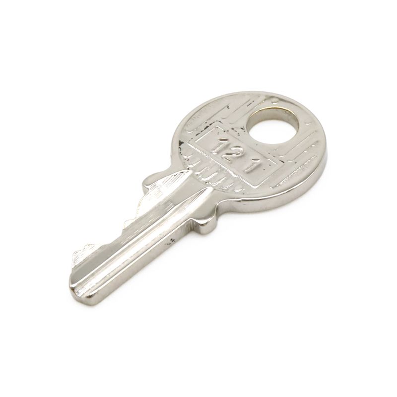 Hermes Cadenas Padlock No.121 Key Keyed Metal Silver