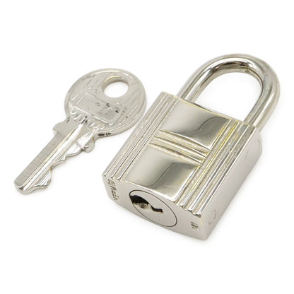 Hermes Cadenas Padlock No.121 Key Keyed Metal Silver