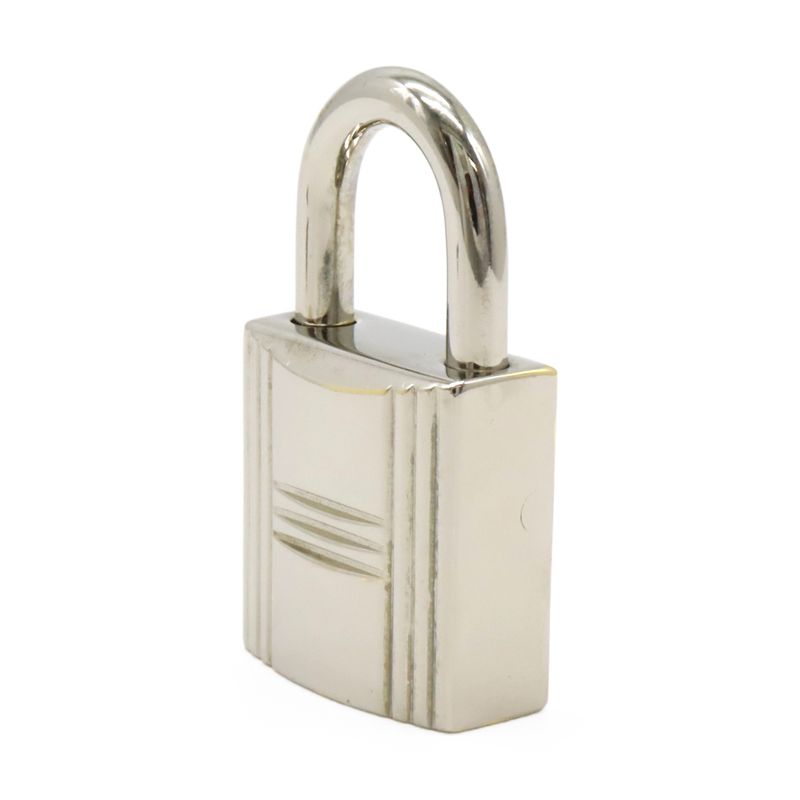 Hermes Cadenas Padlock No.121 Key Keyed Metal Silver