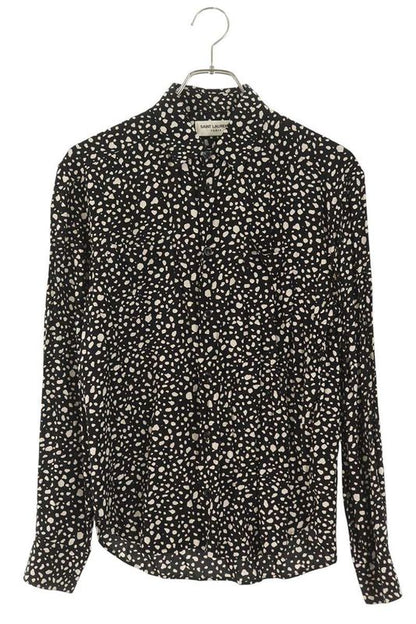 Saint Laurent Paris 520149 Y1a78 All Over Rayon Long Sleeve Shirt Men 36