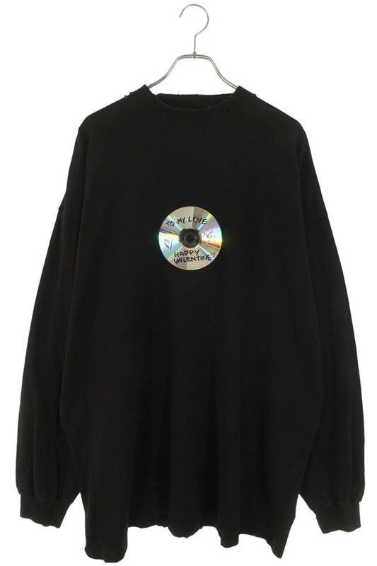 Balenciaga 739027 Tqve4 St Valentin CD to My Love L S T-Shirt Damaged Long