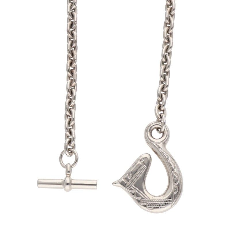 Hermes Pallard Lacquered Metal Buffalo Horn Necklace Men's