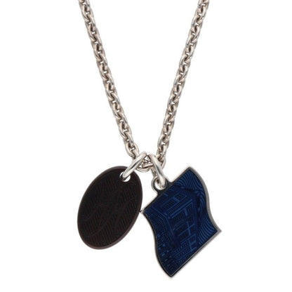 Hermes Pallard Lacquered Metal Buffalo Horn Necklace Men's