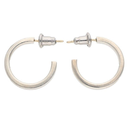 Tiffany & Co 1837 Narrow Silver Hoop Earrings Men's