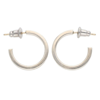 Tiffany & Co 1837 Narrow Silver Hoop Earrings Men's