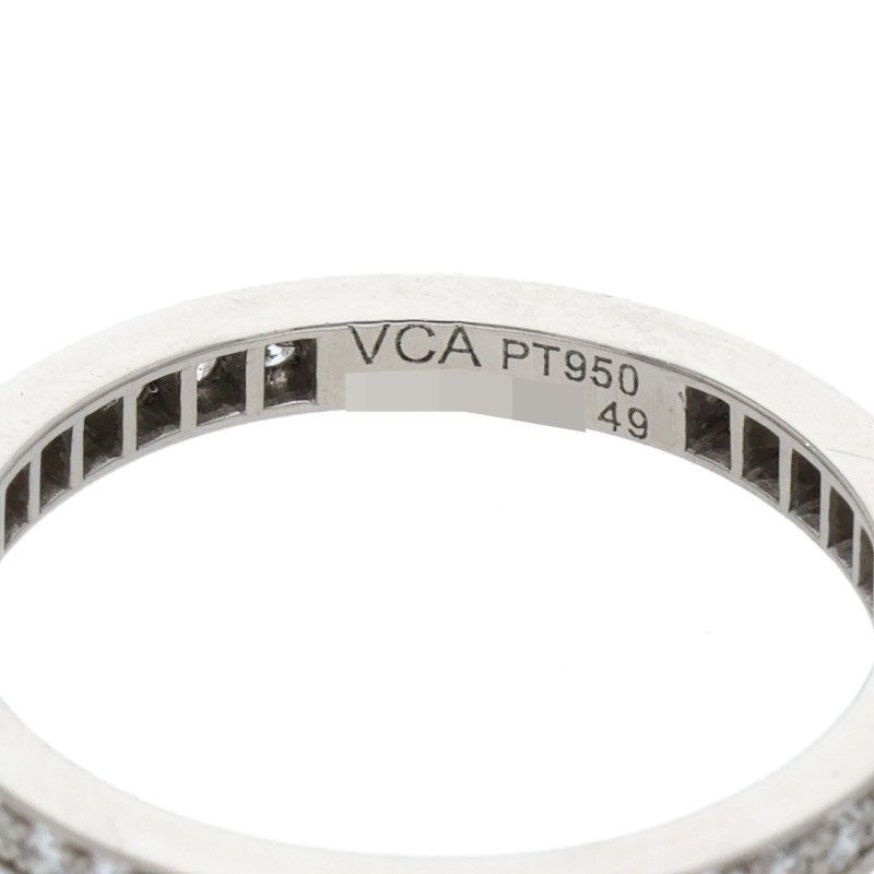 Van Cleef and Arpels Vcarpjmj00 Romance Eternity Platinum Diamond Ring Men's 49