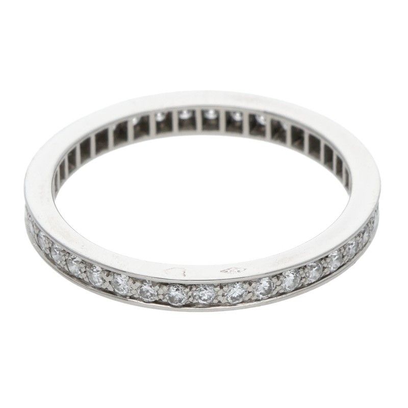 Van Cleef and Arpels Vcarpjmj00 Romance Eternity Platinum Diamond Ring Men's 49