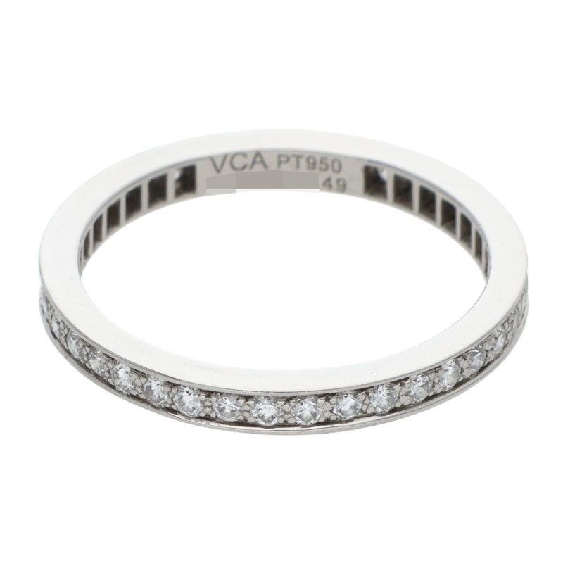 Van Cleef and Arpels Vcarpjmj00 Romance Eternity Platinum Diamond Ring Men's 49