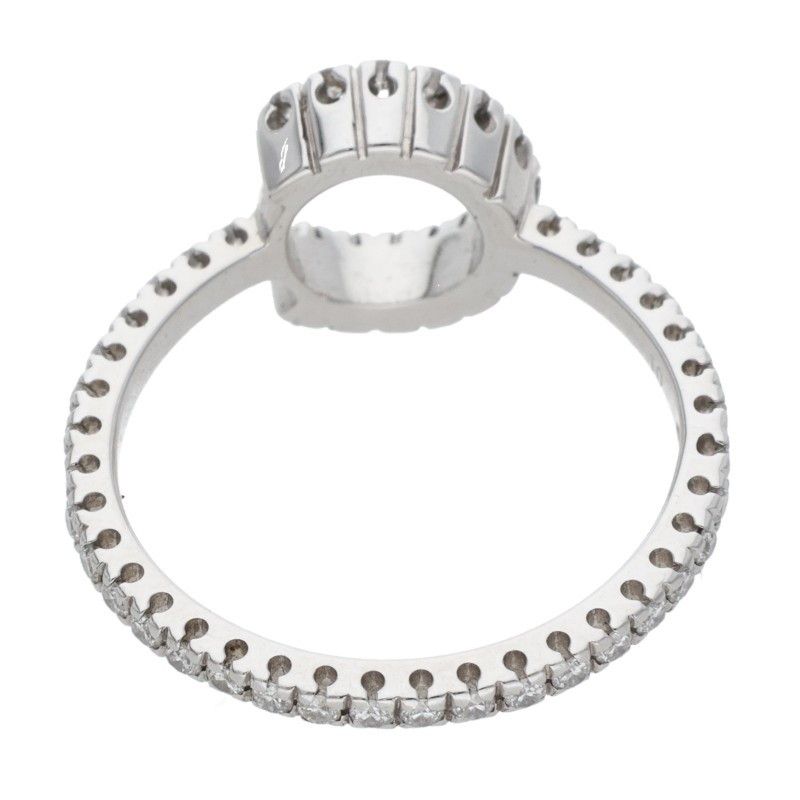 Gucci 18k White Gold Diamond Alphabet Ring Men's Size 10