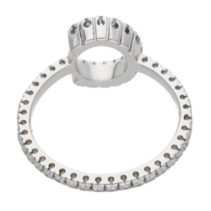 Gucci 18k White Gold Diamond Alphabet Ring Men's Size 10