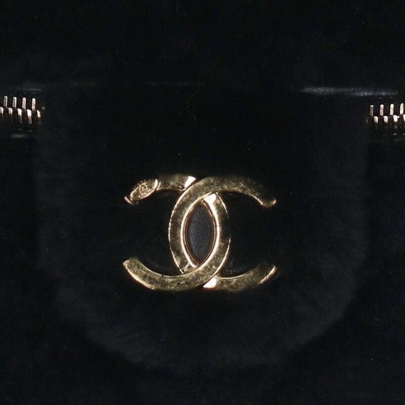 Chanel As3357 Coco Mark Shearling 2way Shoulder Bag Women