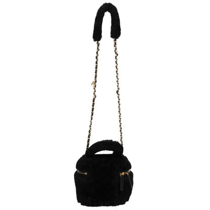 Chanel As3357 Coco Mark Shearling 2way Shoulder Bag Women