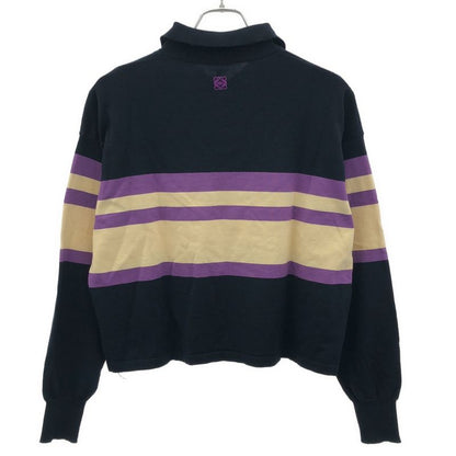 Loewe Striped Cotton Knit Polo Shirt S359y14kfq Black Purple S